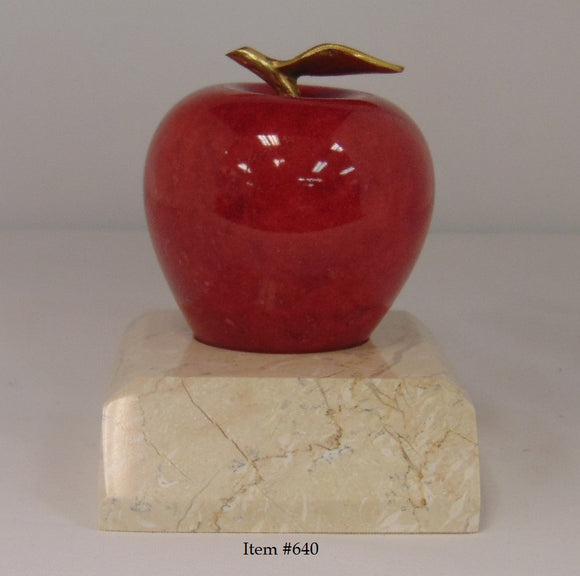 Marble Apple with Base