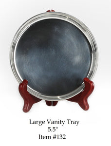 Pewter Vanity Tray Large 5.5"