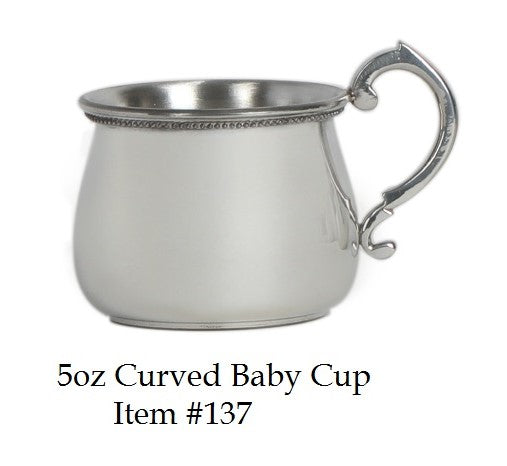 Pewter Curved Baby Cup