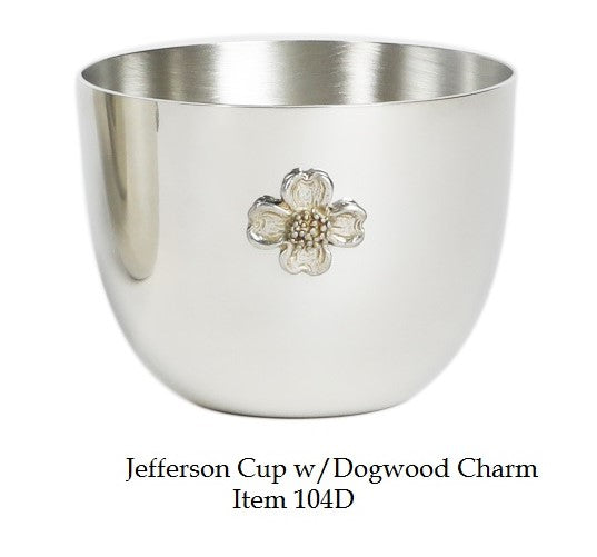 Pewter Jefferson Cup with Dogwood Charm