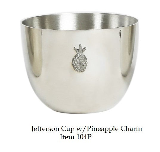 Pewter Jefferson Cup with Pineapple Charm